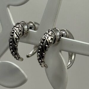 Horn shape front back Earrings